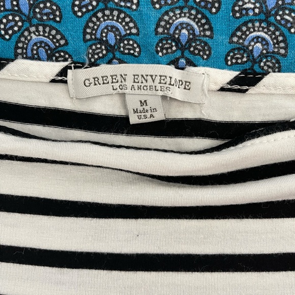 Organic cotton Black and white stripe tee - Picture 2 of 4
